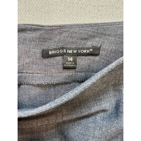Briggs New York Women's Office Pencil Skirt Flat Front Stretch Size 14 Gray - Picture 3 of 11